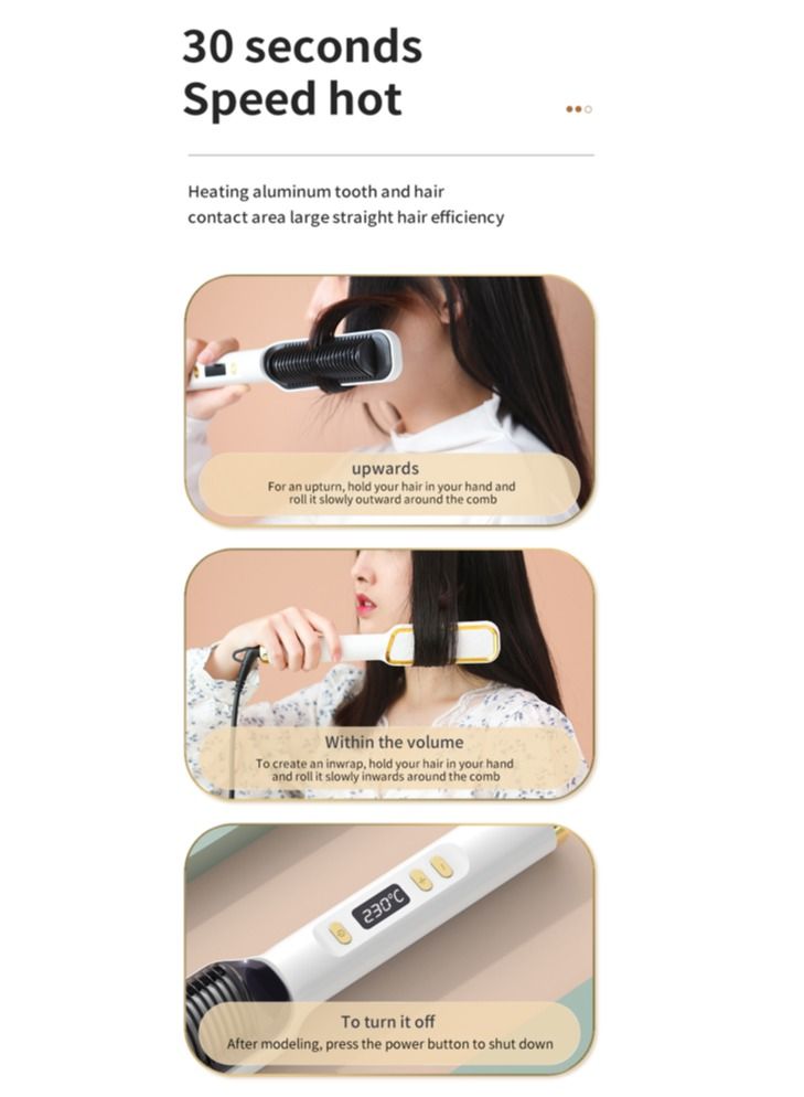 Hair Straightening Combs and Curling Irons Multifunctional Combs - Image 3