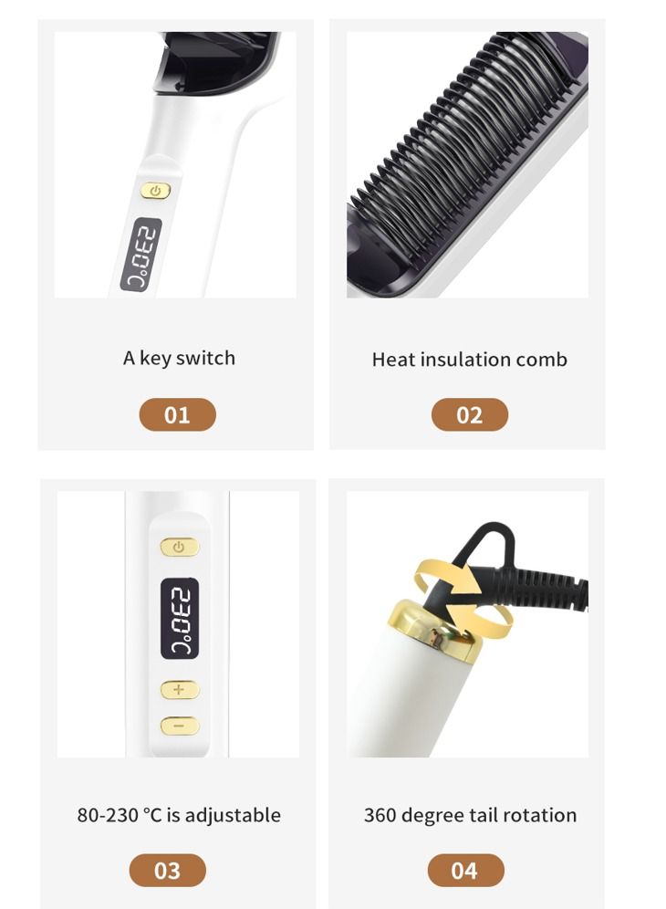 Hair Straightening Combs and Curling Irons Multifunctional Combs - Image 2