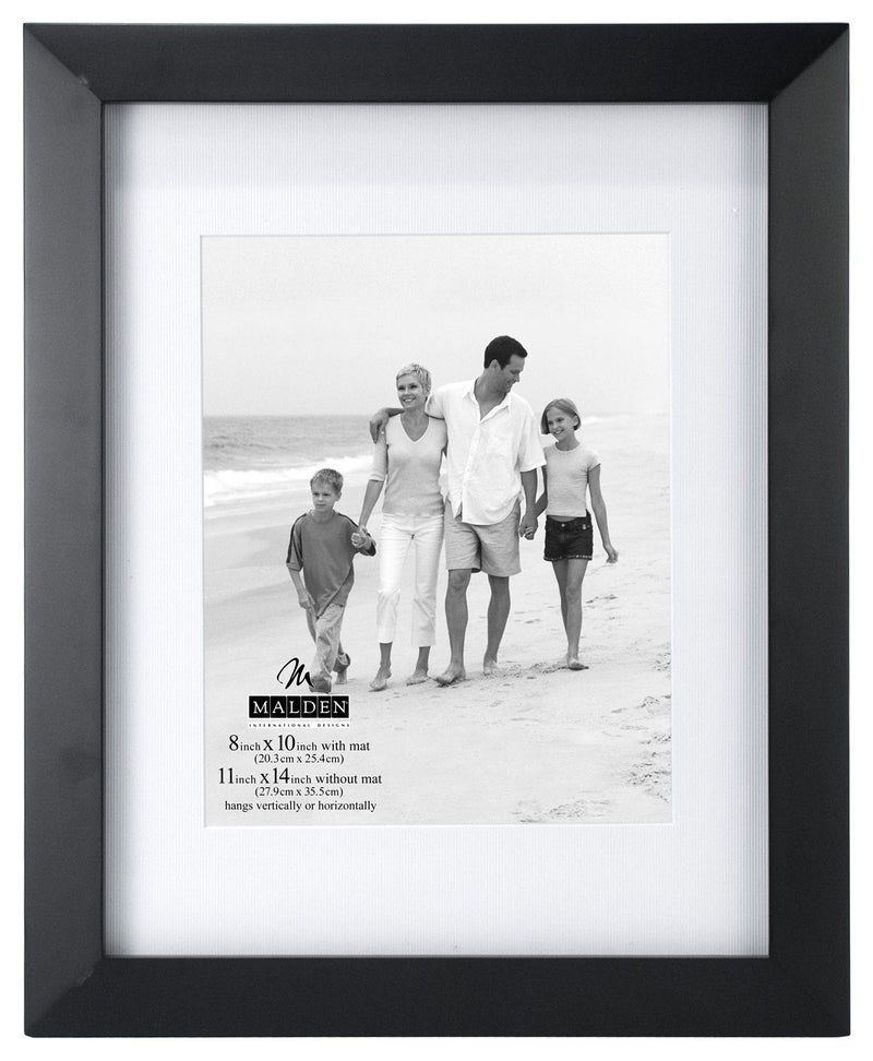 Malden International Designs Berkeley Matted Black Wood Picture Frame 8x1011x14 Black