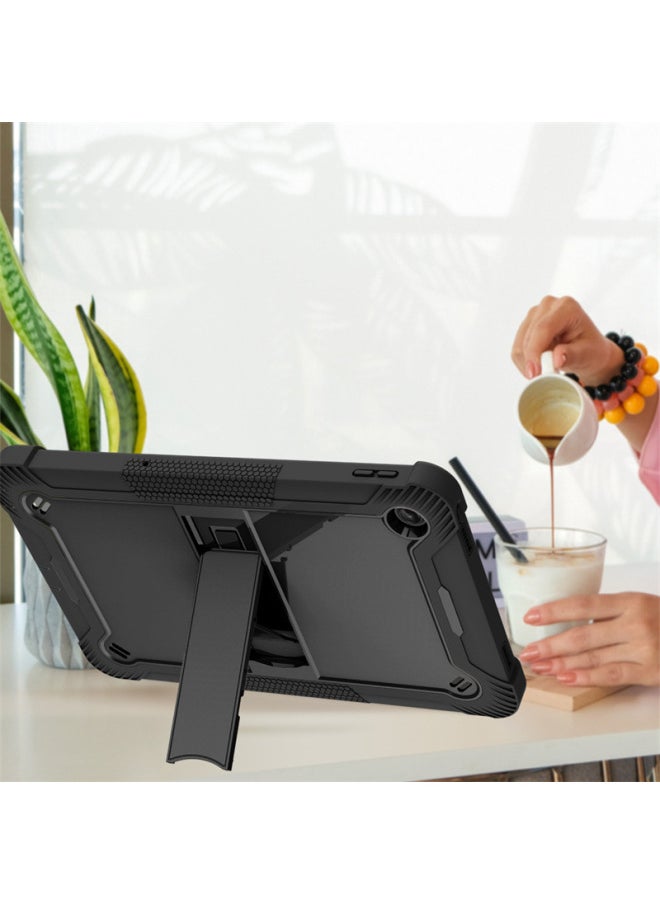 Generic - Applicable To Lenovo Tab M10 Plus 3rd Tablet Case Silicone PC Bracket TB-125FU Drop-resistant Protective Case-Color:Black-Applicable Model:Redmi Pad Pro 12.1/For Xiaomi Poco Pad 12.1 - Image 1