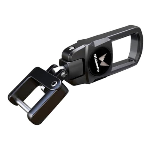 Greenworld Zinc Premum Dual Side Logo Keychain Suitable For New Mahindra Scorpio/Xuv700/Xuv300/Bolero/Suitable For All Mahindra Car (Black) - Image 1