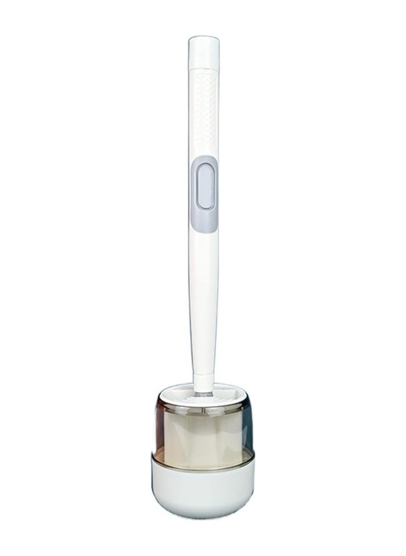 Zorqon Silicone Toilet Brush With Liquid Dispensing White  - Image 2