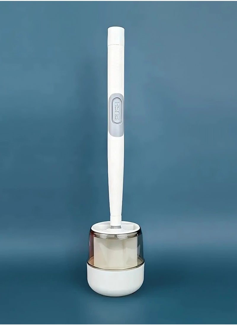 Zorqon Silicone Toilet Brush With Liquid Dispensing White  - Image 1