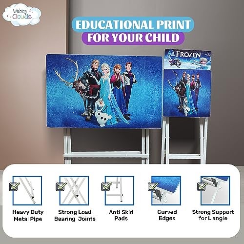 Wishing Clouds Playnest Kids Study Table with Chair, Kids Table and Chair Set, Study Table and Chair for Kid 3-10 Years (Design - Frozen) - Image 2
