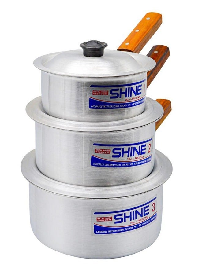 Shine Pakistani casserole set of cooking utensils, consisting of 3 pieces