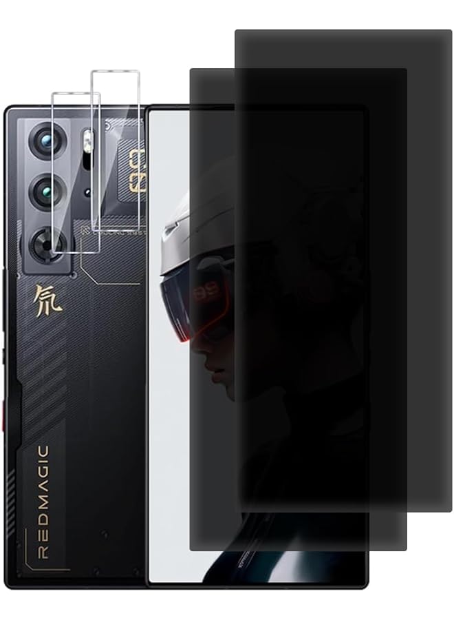 erorex 2 Plus 2 Privacy Film Compatible With Zte Nubia Red Magic 9 Pro 9 Pro Plus Privacy Screen Protector 9H Hardness Film Full Screen Privacy Tempered Glass Anti Scratch Bubble Free  - Image 1