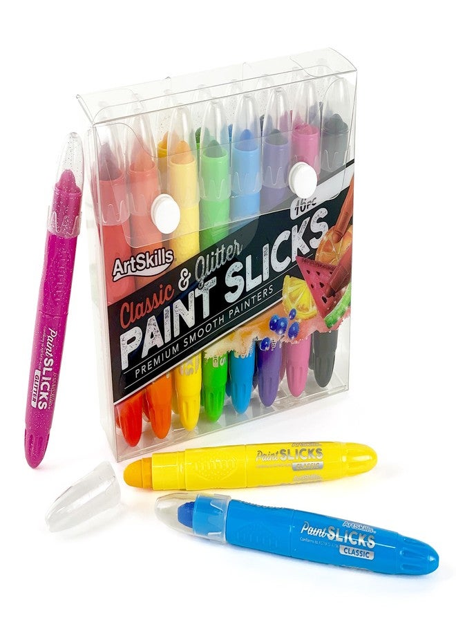 ArtSkills Solid Tempera Paint Sticks for Kids,16 Washable Paint Sticks for Kids Crafts, Twistable Paint Crayons - Image 1