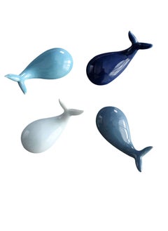 SYOSI Ceramic Chopsticks Rests 4 Pieces lovely Dolphin Shaped Chopsticks Rests Lovely Animals Dinner Spoon Stand Spoon Knife Fork Holder Rack Desktop Decorations Kitchen Tools  - Image 1