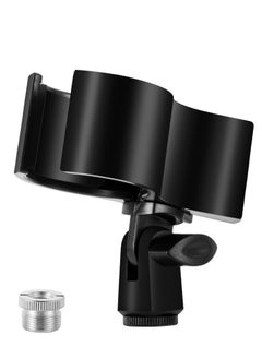 Excefore Upgraded Microphone Clip, Adjustable Mic Holder for Microphones, Universal Microphone Clip Holder, with Outer Diameter Between 32mm and 60mm, with 5/8" Male to 3/8" Female Screw Adapter  - Image 1