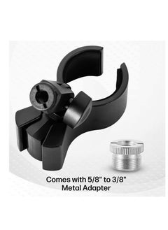 Excefore Upgraded Microphone Clip, Adjustable Mic Holder for Microphones, Universal Microphone Clip Holder, with Outer Diameter Between 32mm and 60mm, with 5/8" Male to 3/8" Female Screw Adapter  - Image 5