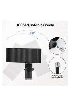 Excefore Upgraded Microphone Clip, Adjustable Mic Holder for Microphones, Universal Microphone Clip Holder, with Outer Diameter Between 32mm and 60mm, with 5/8" Male to 3/8" Female Screw Adapter  - Image 4