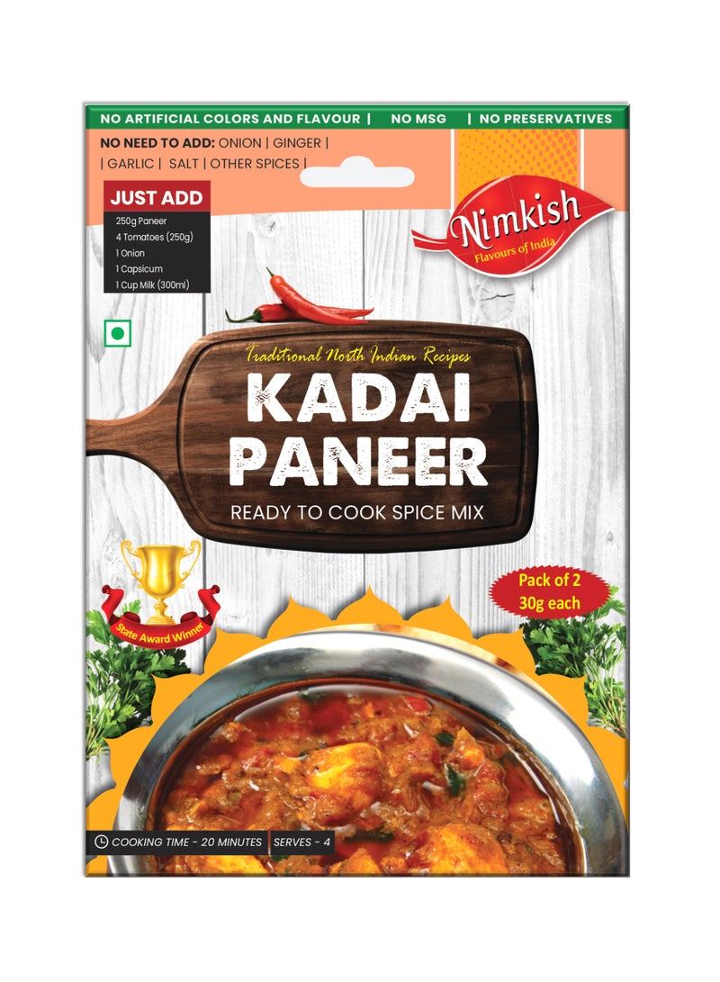 Nimkish Kadai Paneer Spice Mix 60g - Image 1
