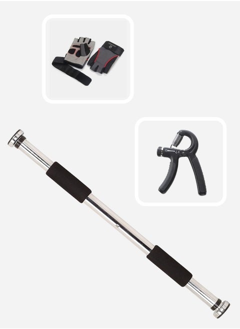 Sports door pull set with glove and handle for hand exercises