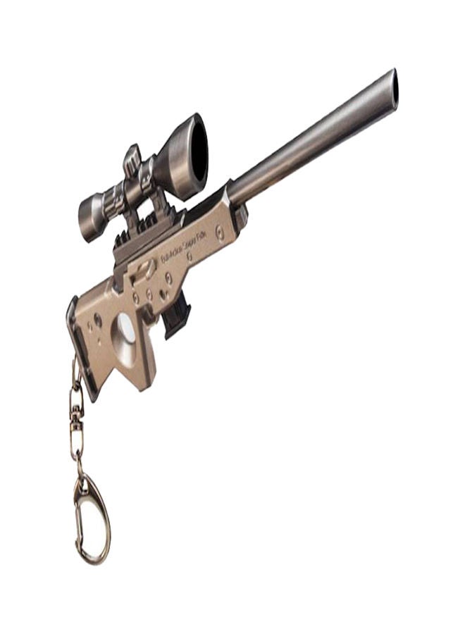 NIBEMINENT Unique Scar Rifle Model Keychain Gold/Grey