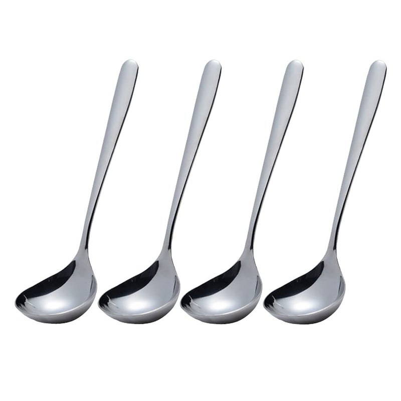Wenkoni Small LadlesSauce ladles Gravy Soup Spoons Ladles4 Pack SUS 304 Nonmagnetic Stainless Steel 8 Ladles ColorSilver