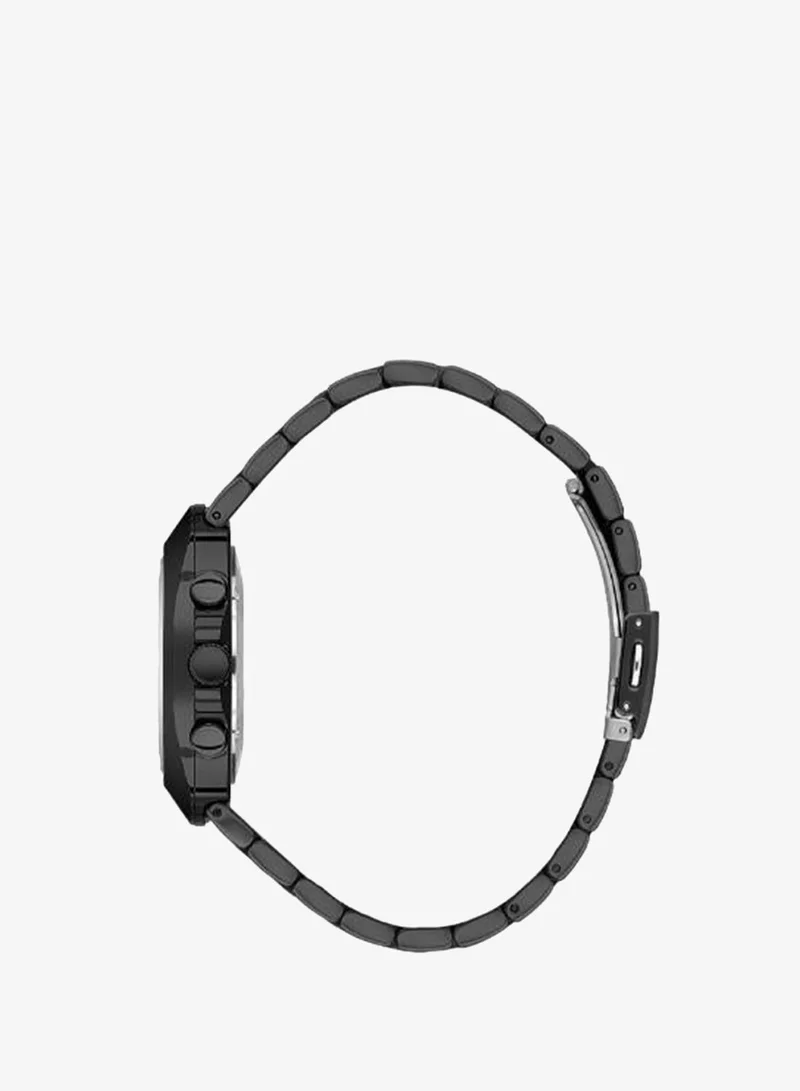DANIEL KLEIN Men's Stainless Steel Black Brass Case Analog Black Round Sunray Dial Japanese Quartz Exclusive 50 Meters Water Resistant