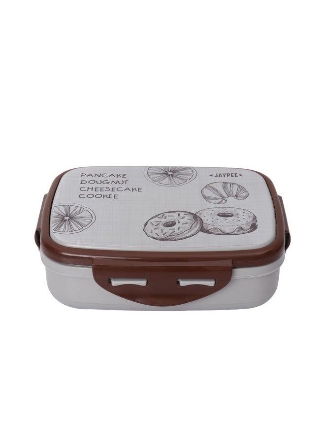 JAYPEE JAYPEE Ecosteel Jr. Kid's Insulated Steel Tiffin Box Leak-Proof, Airtight Lunch Box with One Container and Spoon, Lunch Box for School & Office, 550ml Grey  - Image 1