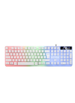 Gamma Borealis Gaming Rainbow Backlit 7 Color Mixing Light Effect 104 Keys Arabic And English Keyboard  - Image 1