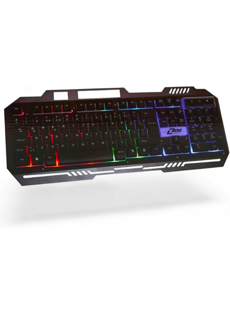 ZERO USB ZR-2080 Waterproof Keyboard with Black Backlight Compatible with PC and Laptop - Image 4