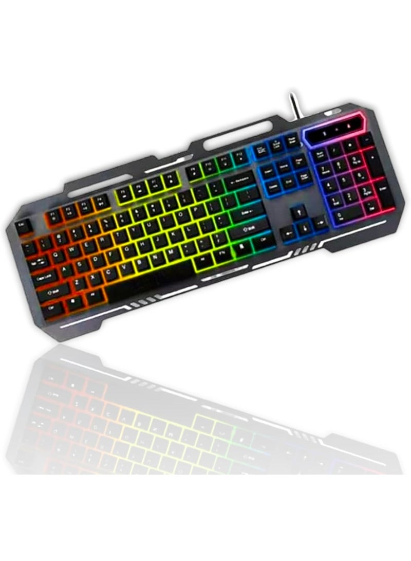 ZERO USB ZR-2080 Waterproof Keyboard with Black Backlight Compatible with PC and Laptop - Image 1