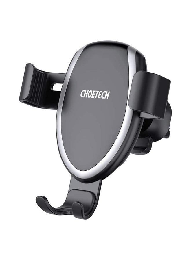 CHOETECH 10W Fast Wireless Car Charger for Apple/Samsung/Huawei/Mi & Qi Enable Phones Grey/Black - Image 1