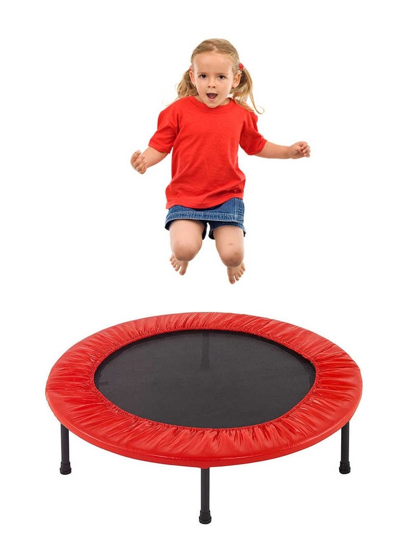 H PRO 40 Inches Professional Round Jumping Cardio Trampoline |  Indoor/Outdoor Use | Red - Image 1