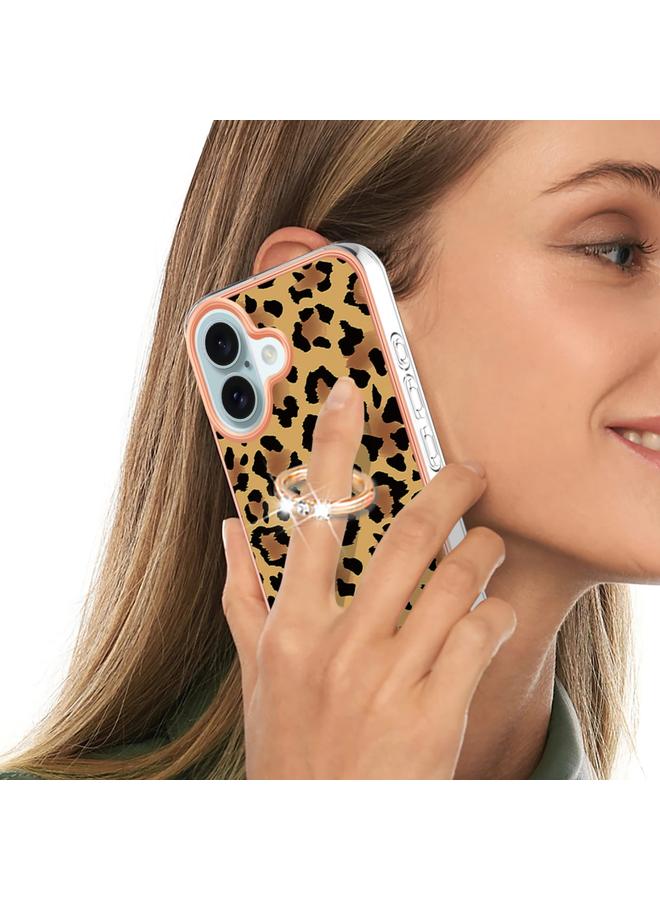 S-TOP Case For iPhone 16 Plus Electroplating Dual-side IMD Phone Case with Ring Holder - Image 5