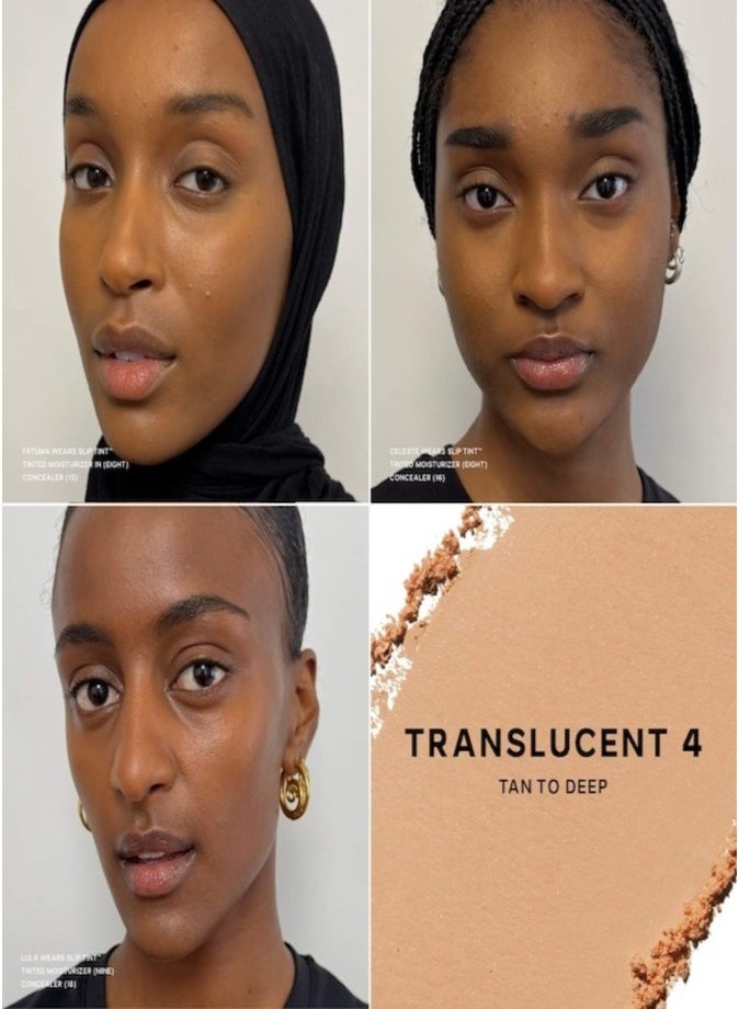 Saie Slip Tint™ Undetectable Baked Setting Powder , Translucent 4 - tan to deep 7g – Lightweight, Blurring, Shine-Control Finishing Powder - Image 2