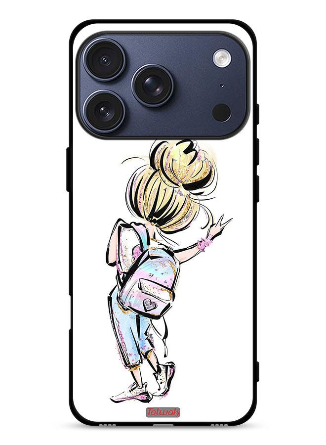 Tolwak Apple iPhone 17 Pro Protective Case Cover Back To School Girl Art - Image 1