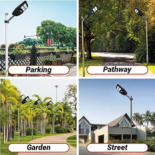 Epyz Plastic 50Watt Solar Street Light Outdoor Waterproof with Remote 196 LEDs Motion Sensor Light and Dusk to Dawn for Garden,Street,Lawn [ with Out Pole ] [ Pack of 1,Cold White ] - Image 2