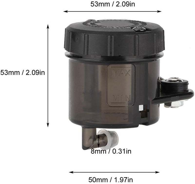 TRP Traders ® Universal Motorcycle Brake Clutch Reservoir Cup Fluid Bottle Oil Reservoir Tank Cup with Bracket Oil Tube Clamps - Image 3