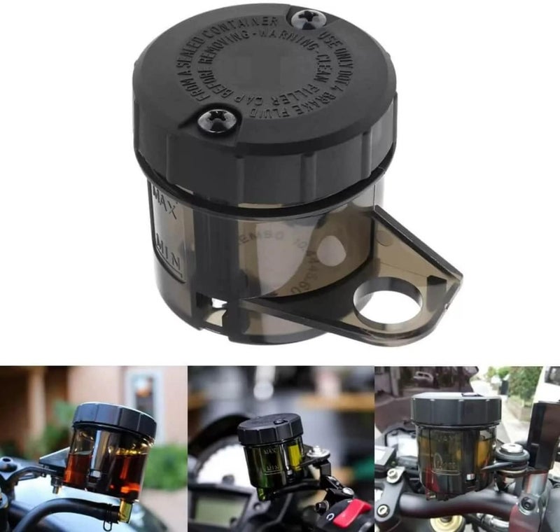 TRP Traders ® Universal Motorcycle Brake Clutch Reservoir Cup Fluid Bottle Oil Reservoir Tank Cup with Bracket Oil Tube Clamps - Image 2