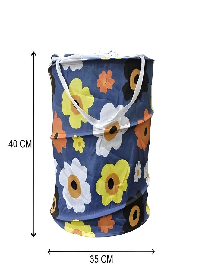 Oblivion Round Foldable Laundry Bag for Clothes with Lid Zip Closure and Carry Handle |Laundry Hamper Cloth Basket|Pop up Laundry Hamper|Portable Laundry Bag Multi Color - Image 3