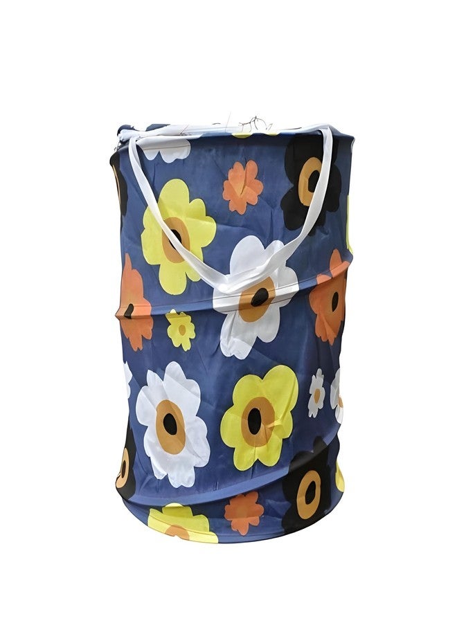 Oblivion Round Foldable Laundry Bag for Clothes with Lid Zip Closure and Carry Handle |Laundry Hamper Cloth Basket|Pop up Laundry Hamper|Portable Laundry Bag Multi Color - Image 1