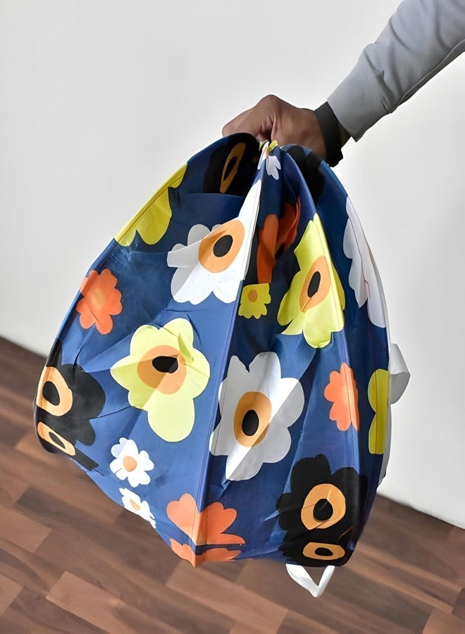 Oblivion Round Foldable Laundry Bag for Clothes with Lid Zip Closure and Carry Handle |Laundry Hamper Cloth Basket|Pop up Laundry Hamper|Portable Laundry Bag Multi Color - Image 5