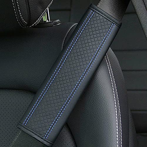 BAGILO Car Seat Belt Shoulder Pad Cover Car Safety Belt Pad (Black Blue Line) - Image 5
