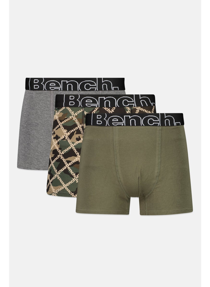 Bench Men 3 Pack Brand Logo Boxers, Multicolor  - Image 1