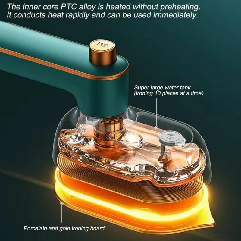 ويوبلز مكواة بخار صغيرة محمولة باليد، قابلة للدوران 180 درجة، للاستخدام المنزلي والسفر - Image 4