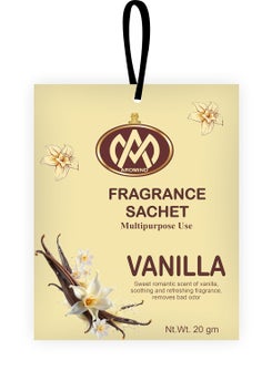 AROMIND AROMIND Vanilla Fragrance Sachet Set of 6 Long Lasting Air Freshener Pouch for Car Wardrobe Kitchen Bathroom Clothes Drawer and Travel Bag Each Sachets 20gm Multi Use Fragrance Pouch  - Image 5