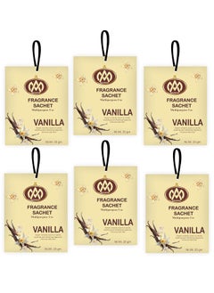 AROMIND AROMIND Vanilla Fragrance Sachet Set of 6 Long Lasting Air Freshener Pouch for Car Wardrobe Kitchen Bathroom Clothes Drawer and Travel Bag Each Sachets 20gm Multi Use Fragrance Pouch  - Image 1