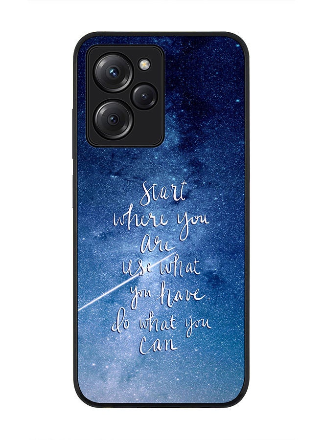 Stylizedd Rugged Black edge case for Poco X5 Pro Slim fit Soft Case Flexible Rubber Edges Anti Drop TPU Gel Thin Cover - Start Use Do - Image 1