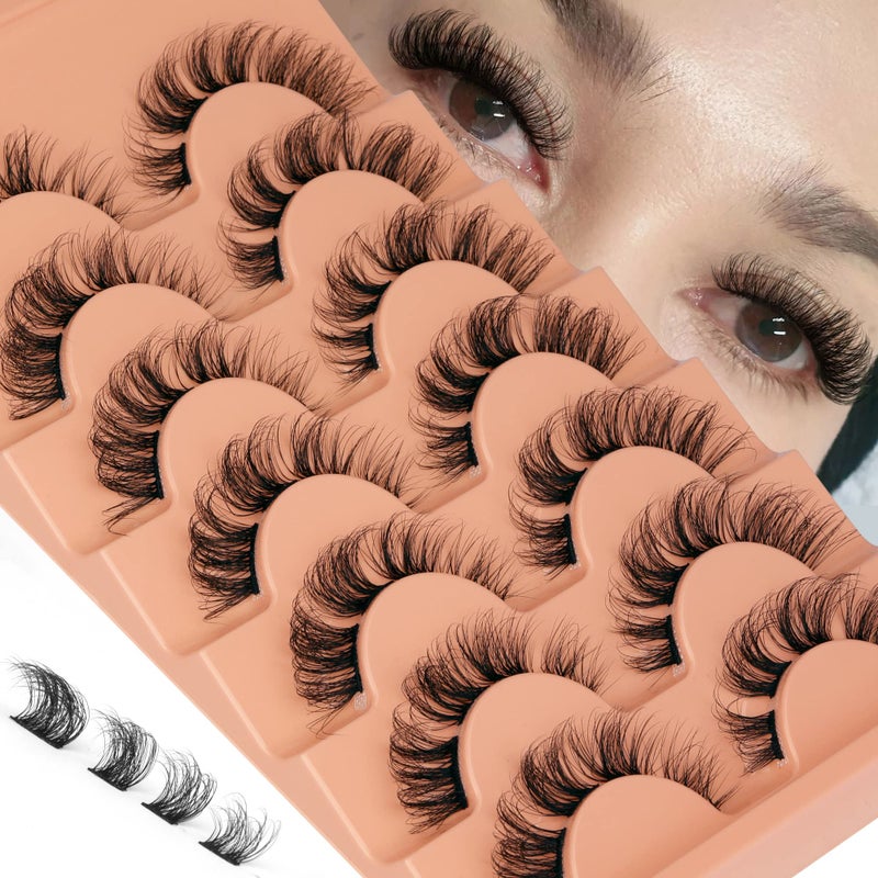 Natural Cluster Lashes DCurly Eyelash Extensions Wispy Individual Lashes Strips False Eyelashes DIY Lash Extensions Multipack by Eefofnn