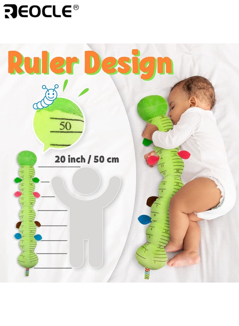 REOCLE Baby's Musical Caterpillar Toy with Crinkle Sound and Rattle Feature Soft Stuffed Animal with Sensory Textures for Tummy Time Play - Image 5