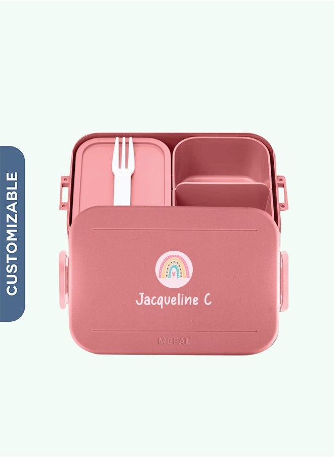 Share the Love Medium Personalised Lunch Box - Vivid Pink  - Image 1