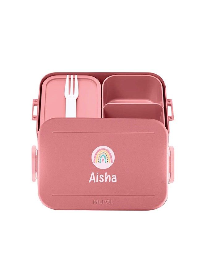 Share the Love Medium Personalised Lunch Box - Vivid Pink  - Image 3