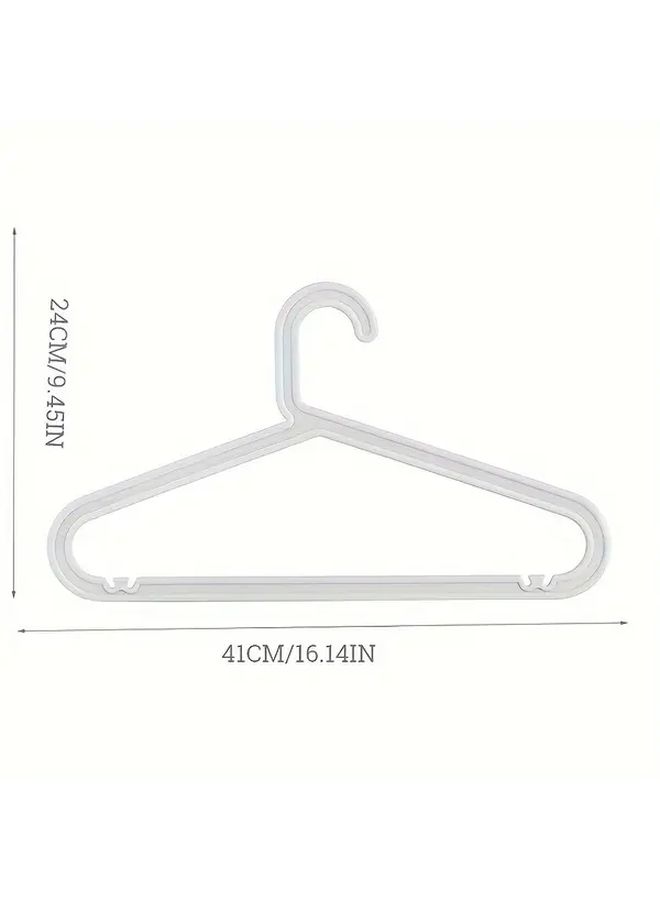 White Plastic Clothes Hanger Non Slip Dual Use For Wet And Dry Space Saving Home Storage - Image 3