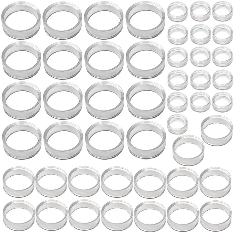 LRANFOW 48 Pack Baseball Display StandSpheres Holder Clear Baseball Ring Sphere StandRound Display Stand for Golf Ball Baseball Softball Tennis Ball Spheres Marbles 3 Sizes Large Medium Small 