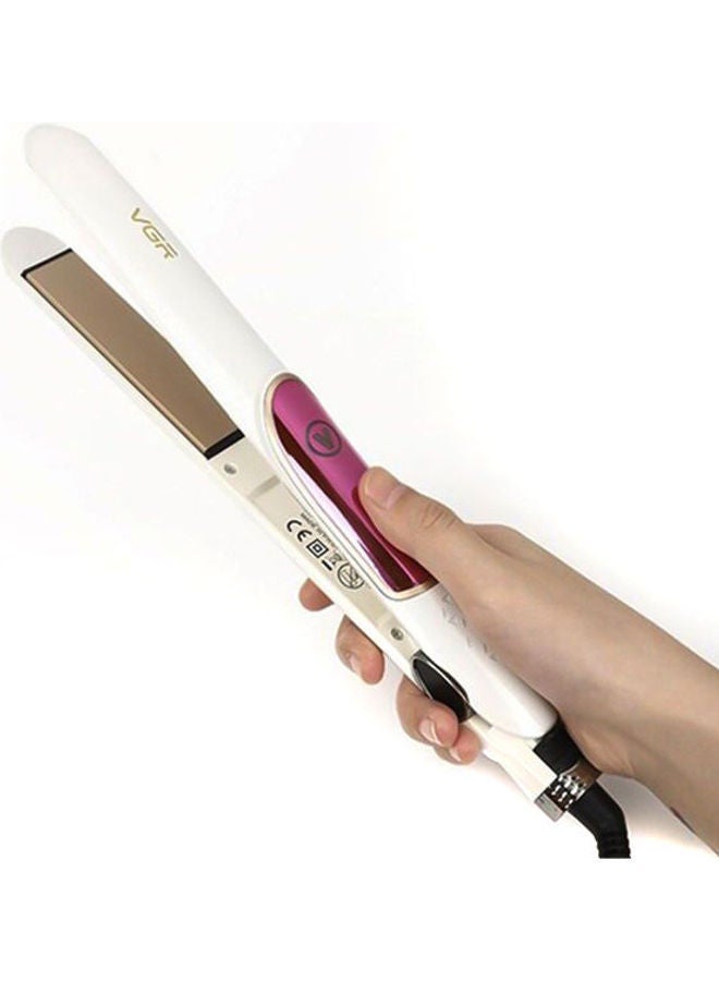 NIBEMINENT V-509 Electric Iron For Straightening Curly Hair White - Image 1