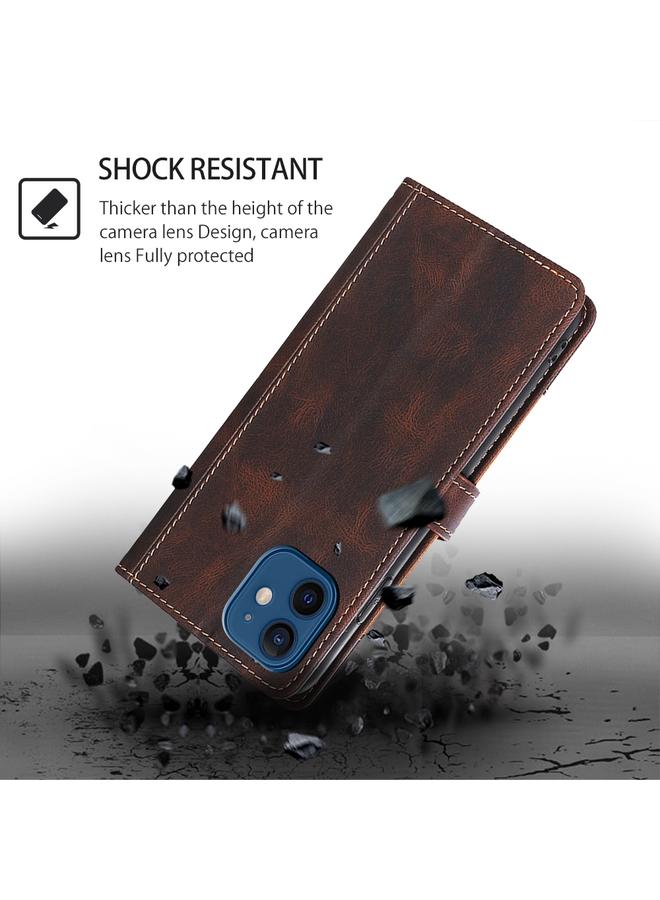 اس-توب جراب لهاتف Fujitsu Arrows We2 Plus مصنوع من الجلد ومشبك مغناطيسي - Image 5