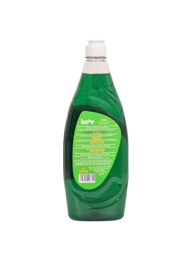 Leechy Dish Wash Liquid Lemon 1L - Image 2
